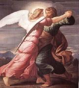 STEINLE, Edward Jakob von Jacob Wrestling with the Angel Germany oil painting artist